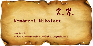 Komáromi Nikolett névjegykártya
