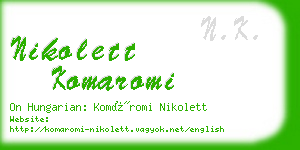 nikolett komaromi business card